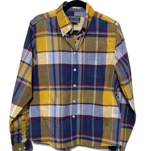 Rockies Plaid Long Sleeve Button Down Shirt Size L